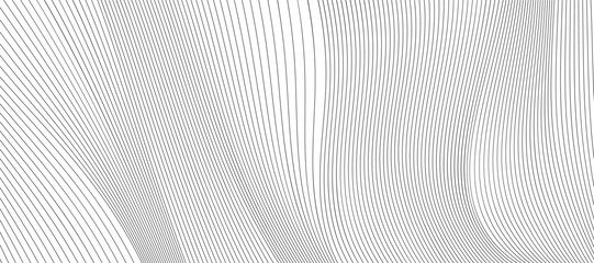 Leinwandbilder - Vector abstract geometric background. curved lines