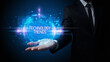© ra2 studio - Man hand holding digital technology concept