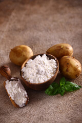 Wall Mural - organic potato starch healthy food superfood