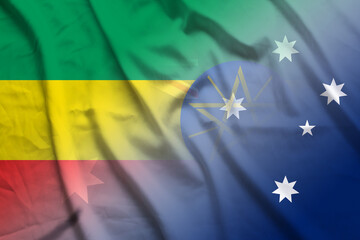 Ethiopia and Australia political flag transborder contract AUS ETH