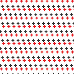 Aufkleber - abstract seamless geometric red grey plus pattern.