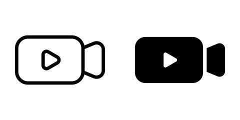 Video icon. sign for mobile concept and web design. vector illustration