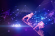 © ra2 studio - Businessman touching huge screen concept