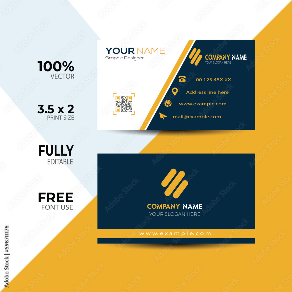 Vector creative modern professional business card template design Stock ...