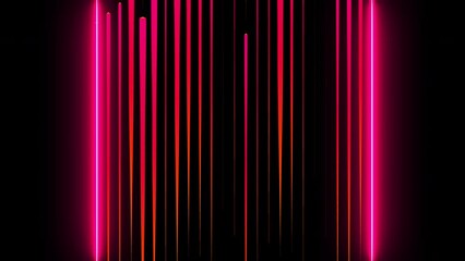 Poster - Directional neon lines. Computer generated 3d render Generative AI