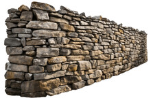 Pile Of Stone Wall ,isolated On Transparent Background,