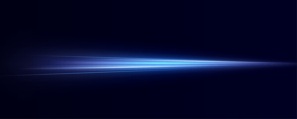Luminous blue lines png of speed. Light glowing effect png. Abstract motion lines. Light trail wave, fire path trace line, car lights, optic fiber and incandescence curve twirl	
