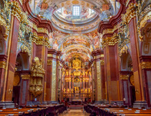 Interiors Of Melk Abbey Church, Melk, Austria