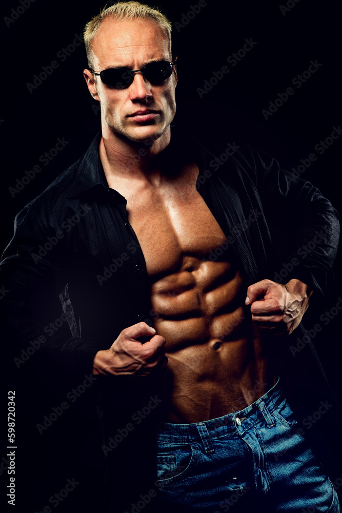 T-shirt Muscle Fit pour homme - T-shirt de fitness à manches