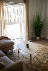 Sticker - cozy living room in pastel colors