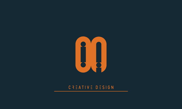 Alphabet letters Modern Creative logo OA , AO