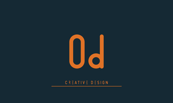 Alphabet letters Modern Creative logo OD , DO