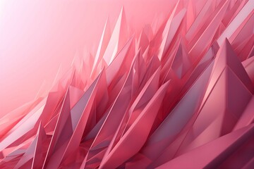 3D Render of pink Abstract Ethereal Glass Shards Background