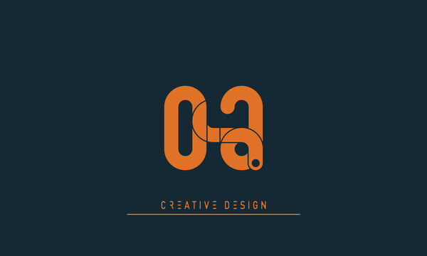 Alphabet letters Modern Creative logo OJ , JO