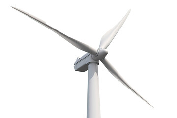 wind turbine transparent background, generative artificial intelligence