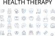 © michael broon - Health therapy line icons collection. Alternative medicine, Complementary medicine, Natural healing, Wellness treatment, Mind-body therapy, Holistic healthcare, Integrative medicine vector and linear