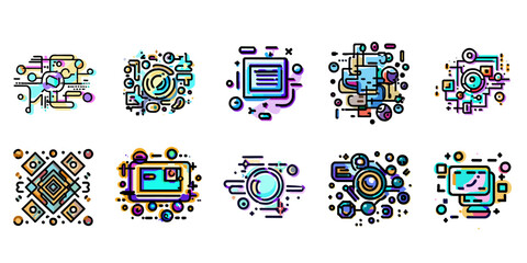 network design vector graphic clipart design