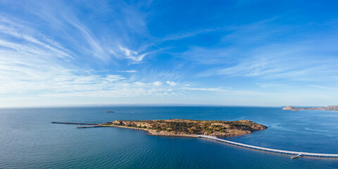 Poster - Aerial View of Granite Island in Victor Harbor in Australia