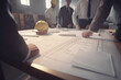 Construction project cost management and analysis by businessmen