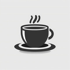 Sticker - Cup Of Coffee Icon Logo. Generative AI