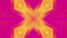 Yellow And Orange Kaleidoscope Abstract Effect, Seamless Loop