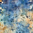 canvas print picture - Blaues florales Wallpaper, made by Ai, Ai-Art, künstliche Intelligenz