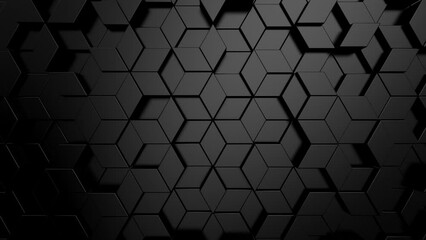 Background of Geometric Shapes. Abstract motion, loop, two color, 3d rendering, 4k resolution
