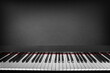 piano keyboard on black background