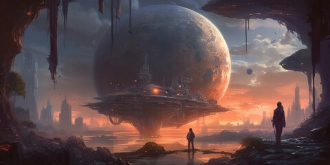 Canvas Print - ufo in the night