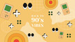© SyahCreation - Vintage Flat 90's vibes Nostalgic colorful retro design background