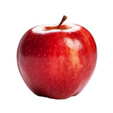 A red apple isolated on transparent background, Generative AI