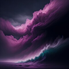 Poster - Fog texture. Colored haze. A mixture of colors and water. Mysterious stormy sky. pink and gray  fog cloud wave abstract art background with free space.