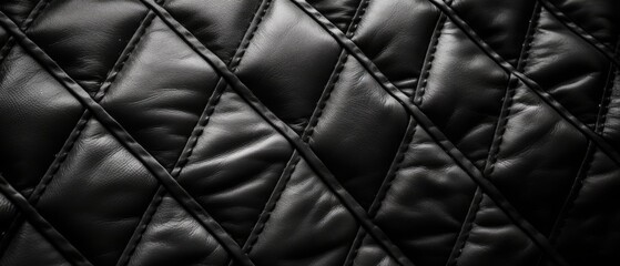  Close-up of textured leather material. Generative AI