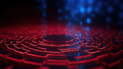 Poster - modern abstract digital 3d background. copy space. based on generative ai