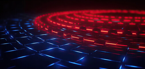 Poster - modern abstract digital 3d background. copy space. based on generative ai