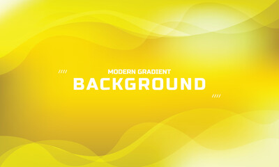 Poster - Yellow abstract wavy geometric background design