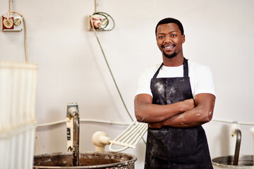 Poster - My bakery is worth a try. a confident young man working in a bakery.