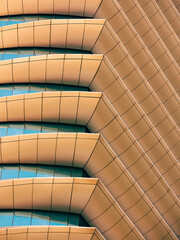 Aufkleber - Modern building Bronze facade Steel metal pattern Abstract background 