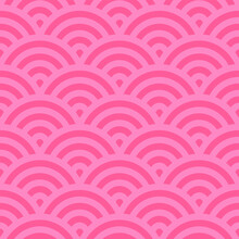 Seamless Pattern With Pink Japanese Design