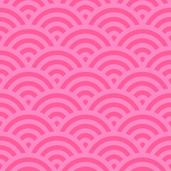 Seamless pattern with pink japanese design