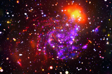 Wall Mural - galaxy and stars. the elements of this image furnished by nasa.
