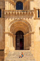 Woman tourist in Portugal- Portuguese culture tourism, Coimbra