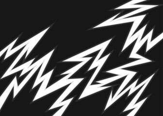 Poster - Simple background with jagged lightning pattern