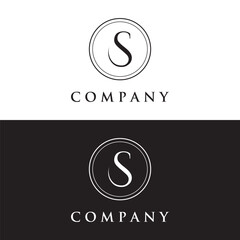 Wall Mural - logo design abstract template initial letter s element with geometry. modern and minimalist artistic