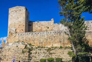 Canvas Print - Lombardy Castle in Enna town on Sicily Island, Italy