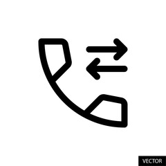 Fototapete - call logs, call history vector icon in line style design for website, app, ui, isolated on white bac