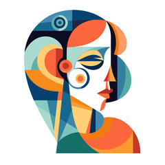 Cubist Logo Icon woman