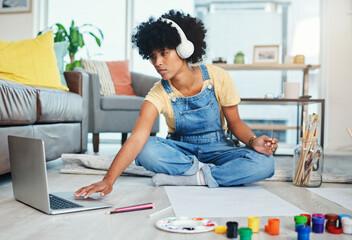 Poster - youd be surprised by how helpful online classes are. a young woman using her laptop while sitting at