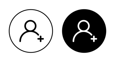 Poster - Add new member user icon vector. Adding members concept