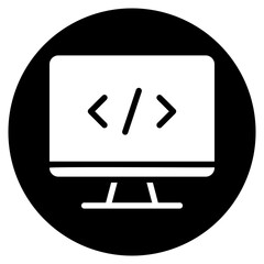 web programming glyph icon